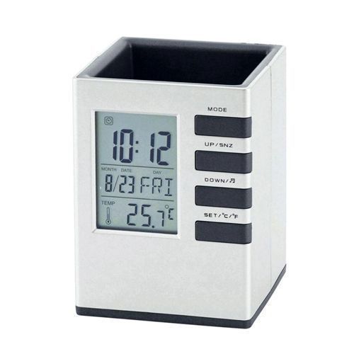 Super Office Pen Holder With Digital Clock/calender/Alarm
