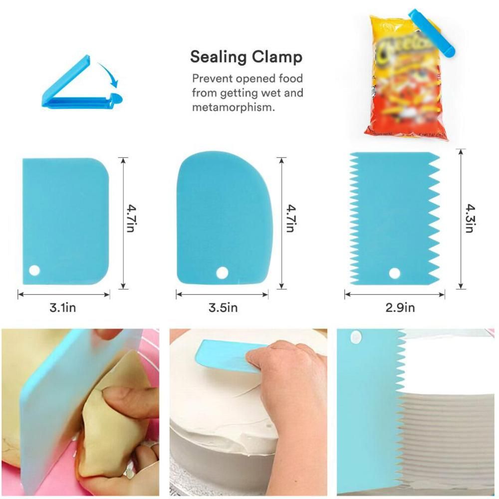 20Pcs Cake Decorating Tool Kit Baking Fondant Supplies Piping Bag Nozzles Scrapers DIY Cake Decorating Tool Set