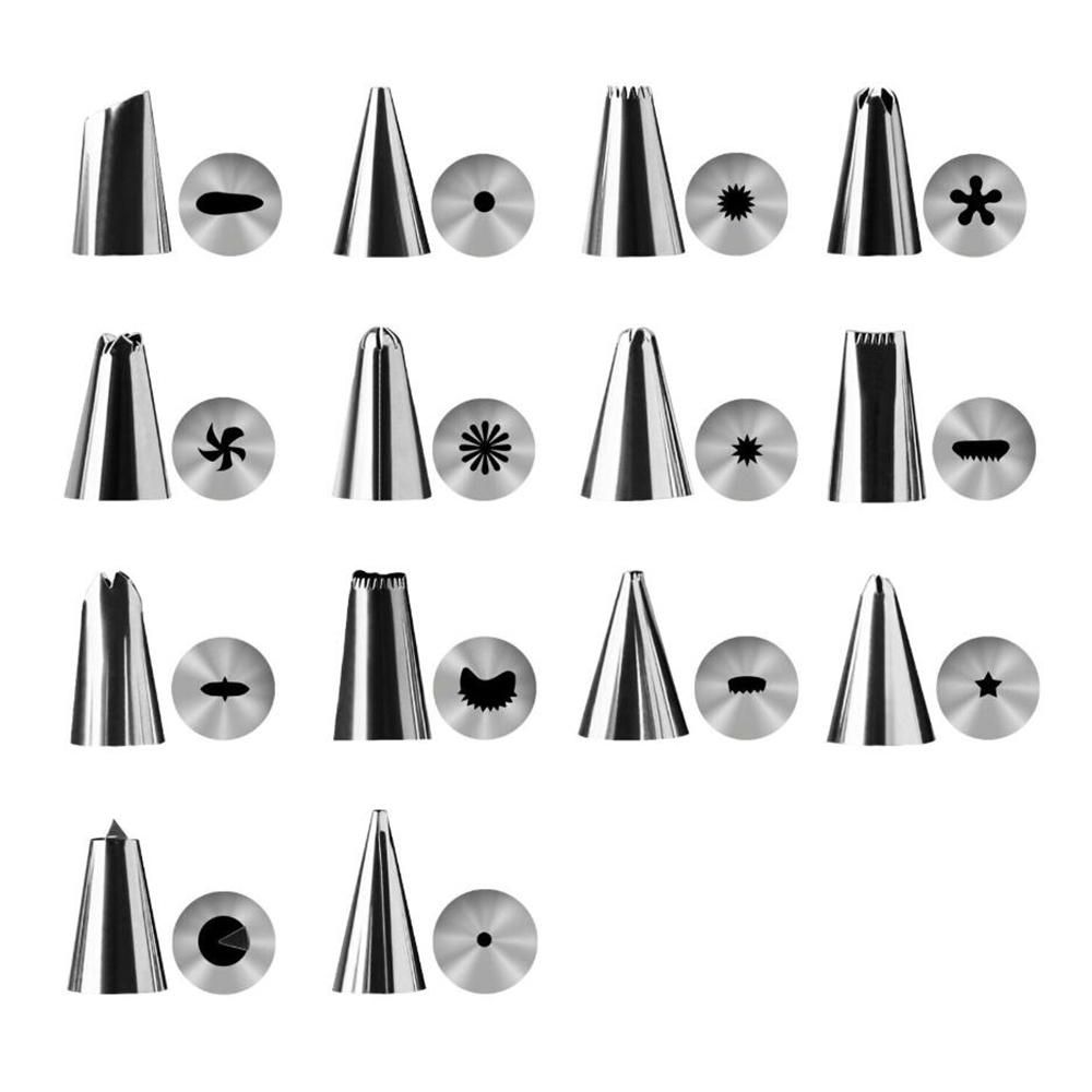 20Pcs Cake Decorating Tool Kit Baking Fondant Supplies Piping Bag Nozzles Scrapers DIY Cake Decorating Tool Set
