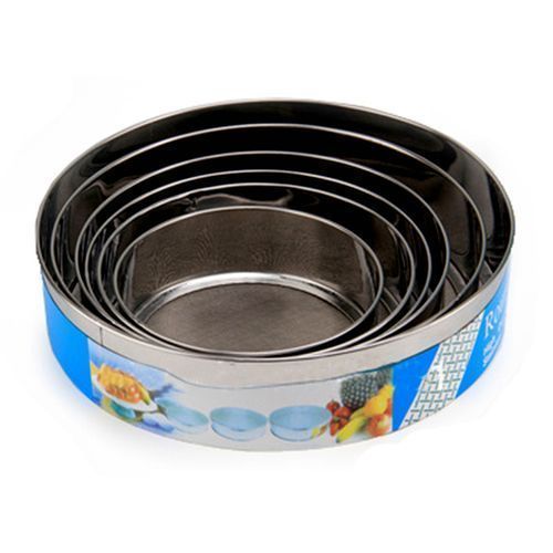 6 Piece Set Stainless Steel Round Strainer