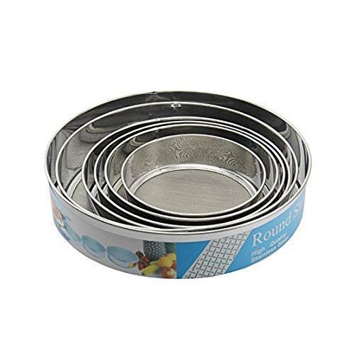 6 Piece Set Stainless Steel Round Strainer