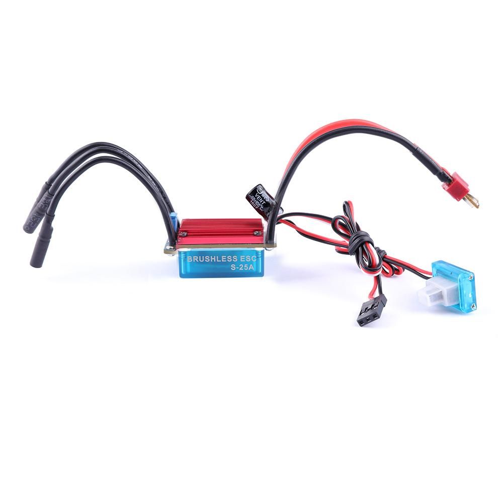 GoolRC S2435 4800KV Sensorless Brushless Motor and 25A Brushless ESC Combo Set for 1/16 1/18 RC Car Truck