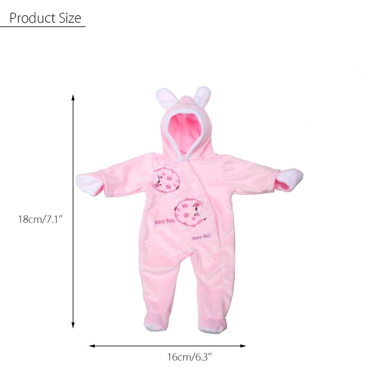 17'' Handmade Reborn Newborn Cotton Clothes Baby Girl Doll Supplies