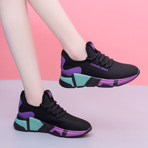 Women Sneakers Mesh Casual Walking Flat Sport Shoes-Purple