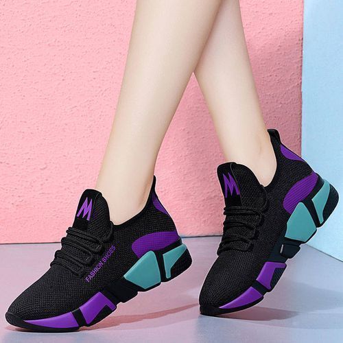 Women Sneakers Mesh Casual Walking Flat Sport Shoes-Purple