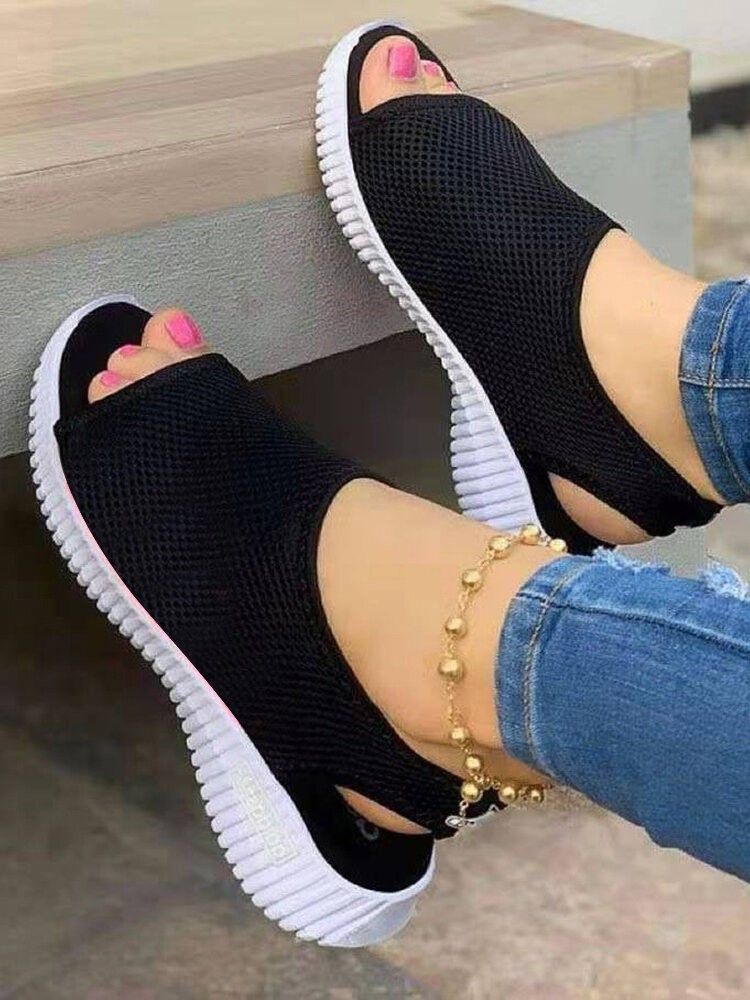 Ladies Socks Sandal Black