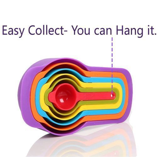Colorful 6pcs Measuring Cups And Spoon Set