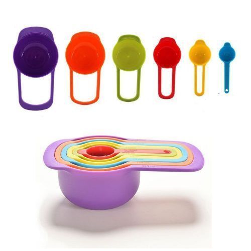 Colorful 6pcs Measuring Cups And Spoon Set