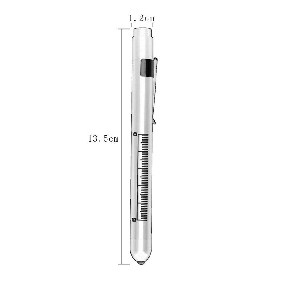 Aluminum Medical Surgical Penlight Pen Light Flashlight Torch With Scale First Aid-Yellow