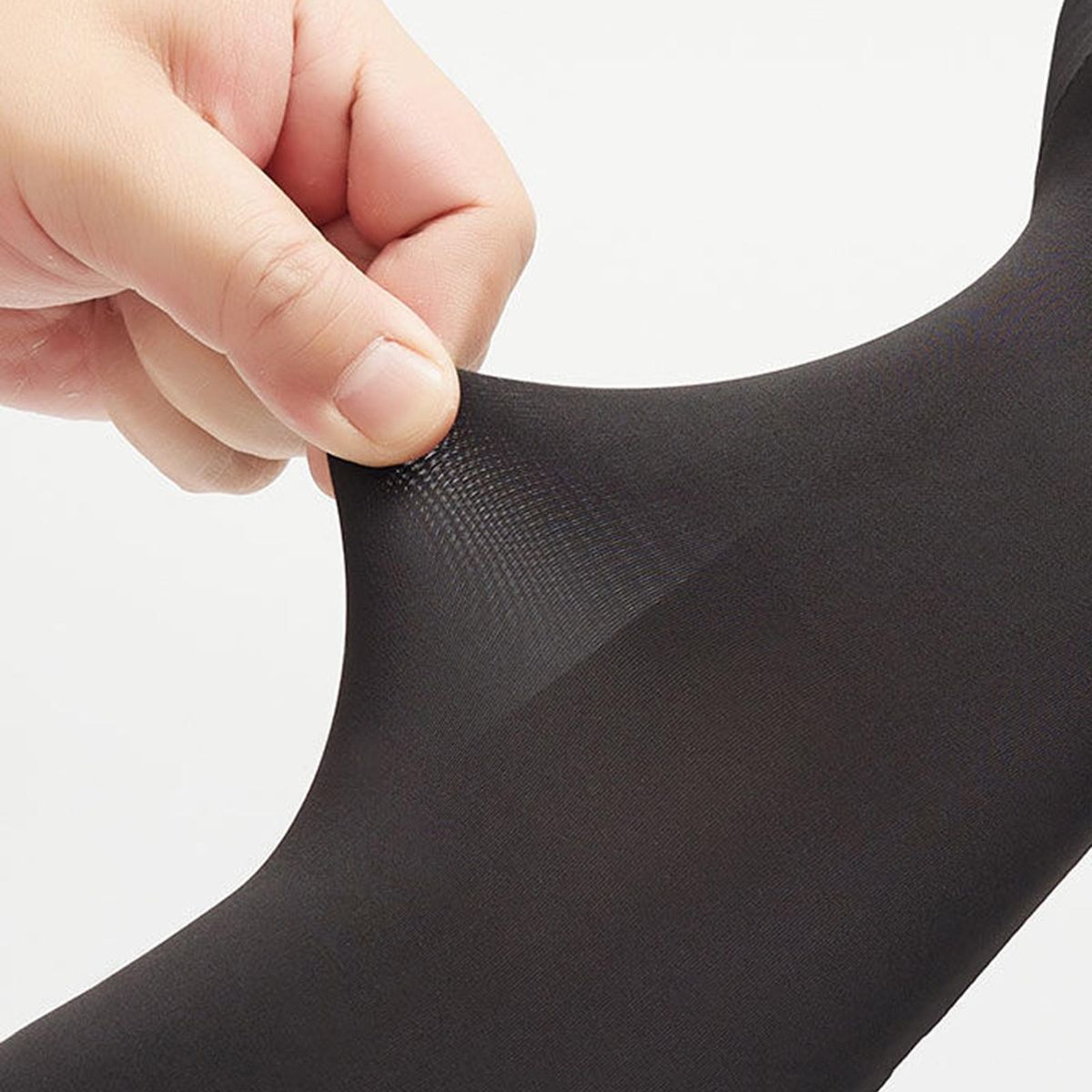 1 Pair Ice Silk Sleeves UV Protection Cool Long Arm Black