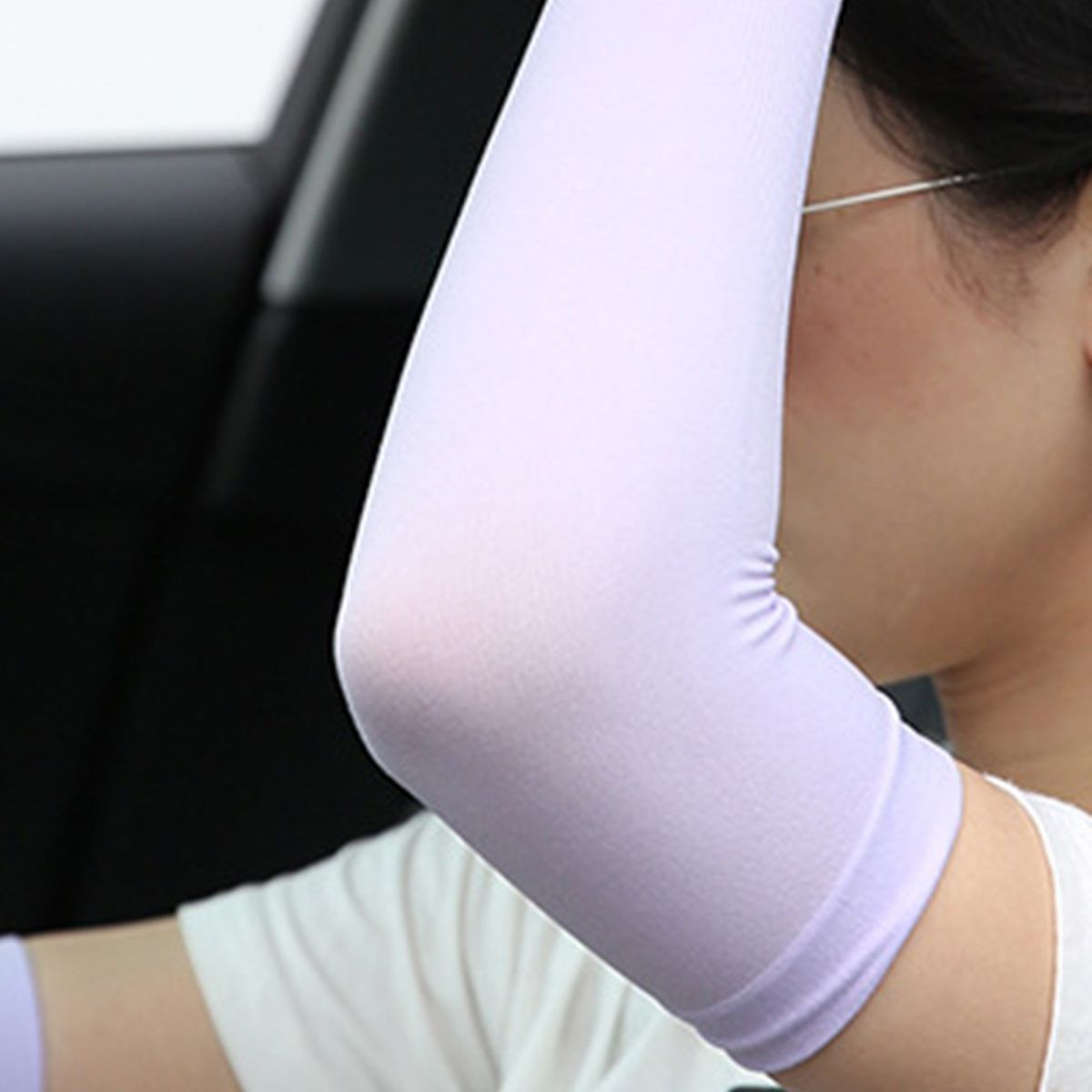 1 Pair Sleeve Wrap Fingerless Sweat Absorption Purple