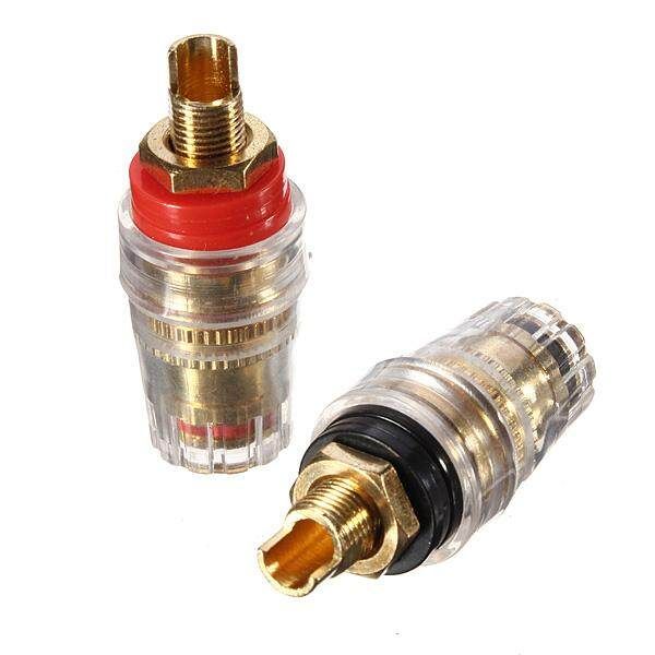 2pcs Amplifier Speaker Cable Terminal Binding Post Banana Plug 4mm Connector Set