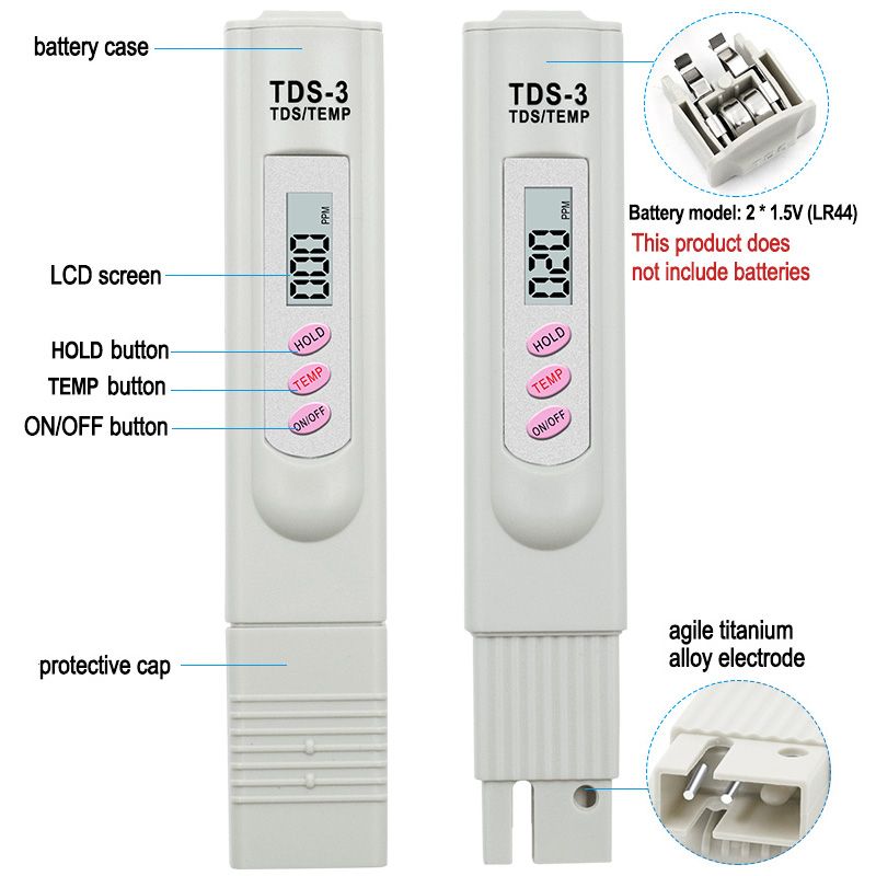 Portable Equipment LCD Quality Testing Digital Water TDS