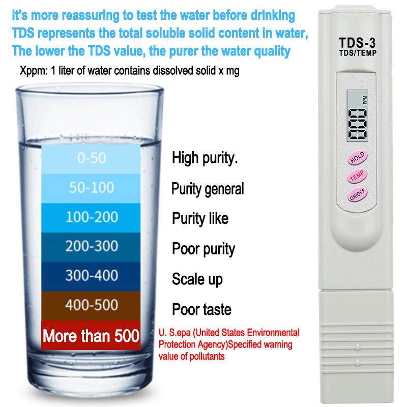 Portable Equipment LCD Quality Testing Digital Water TDS