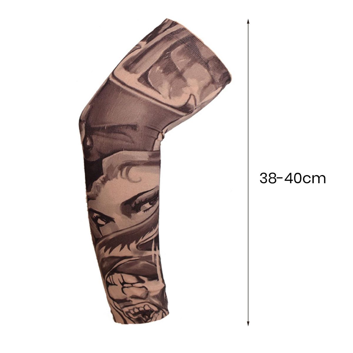 1 Pc Cycling Sleeve Fingerless Sleeve Wrap Black Gray