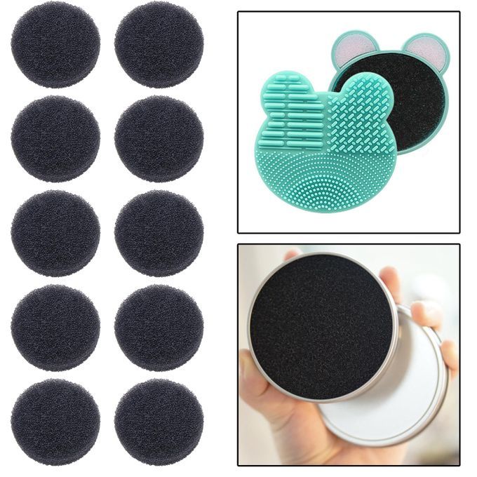 Brush Cleaner Sponge Color Remover Switch 10 Pcs Black Sponges