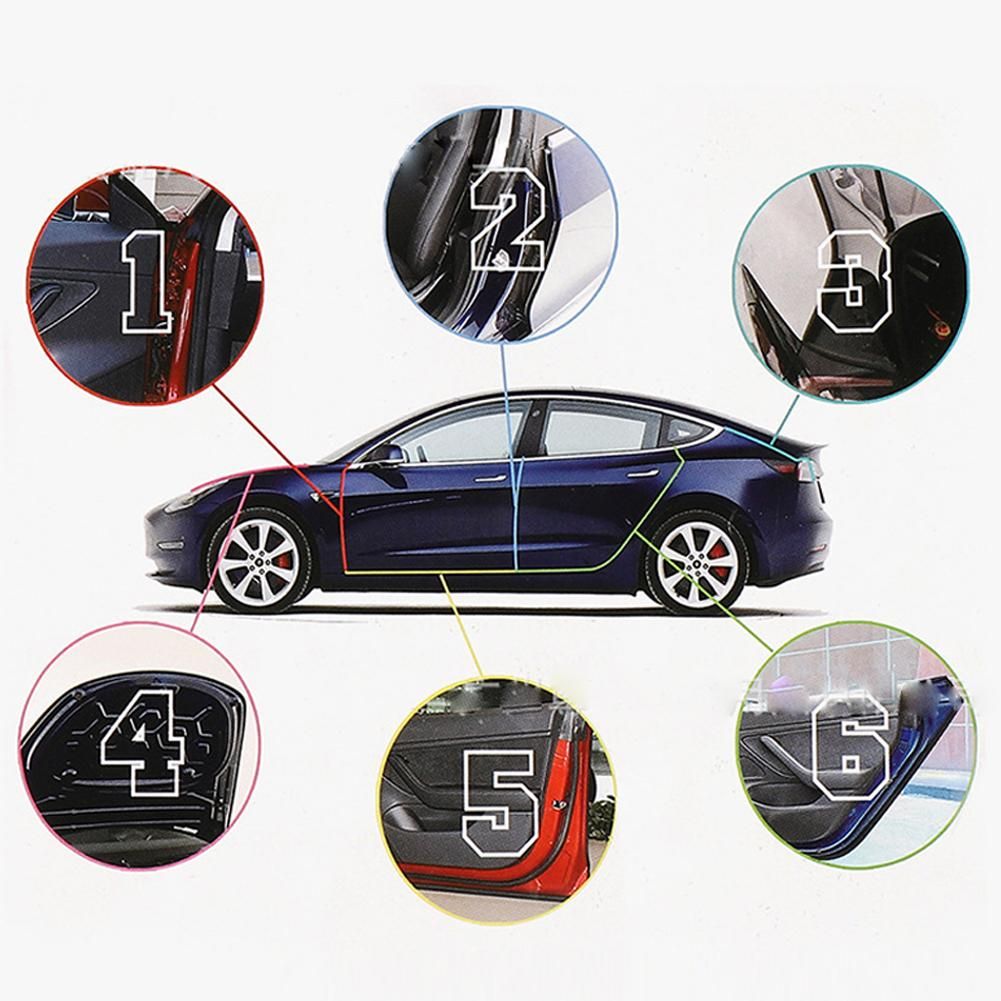 Car Accessories For Model 3 Car Noise Reduction Shock Absorption Strips Whole Car Sealing Sound Insulation Strips