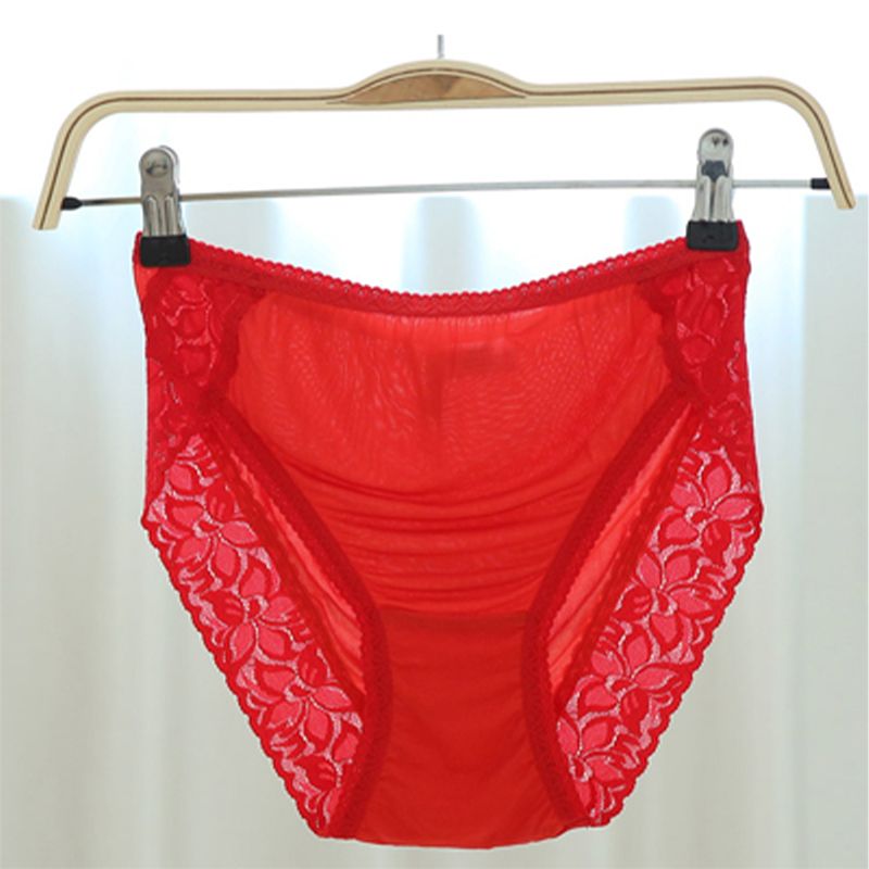 100% Silk Lace Edge Sexy Comfort Package Buttock Free