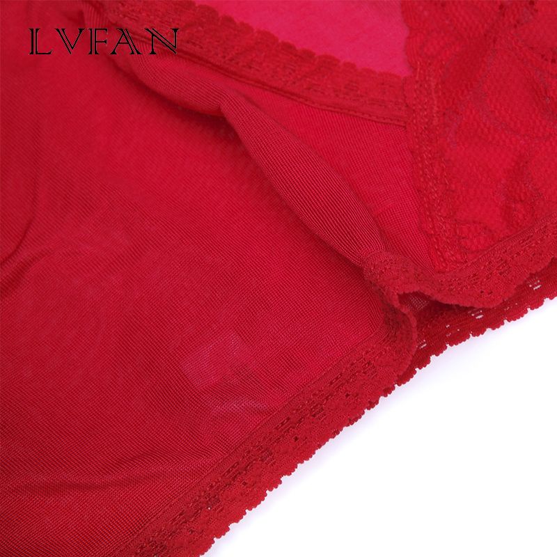 100% Silk Lace Edge Sexy Comfort Package Buttock Free
