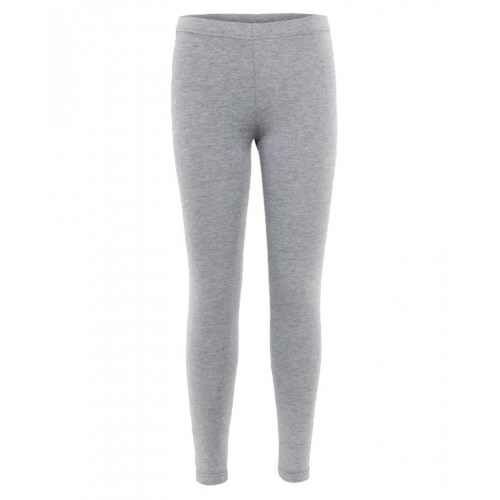 Plain Light Grey Cotton Leggings