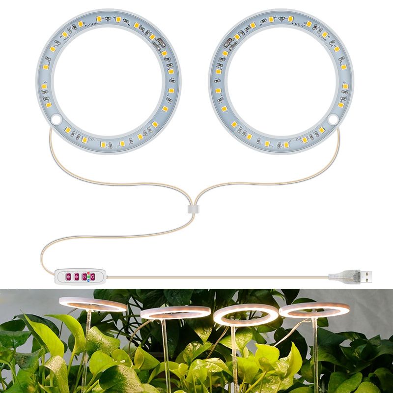 Two Head LED Plant Growth Lamp Fill Light Ring Plant Lamp