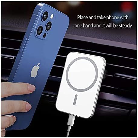 15w Safe Car Magnetic Wireless Charger White