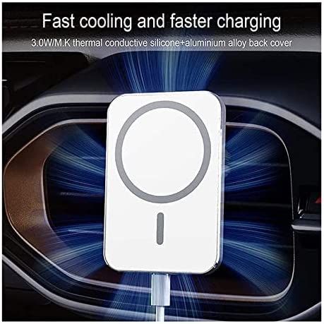 15w Safe Car Magnetic Wireless Charger White