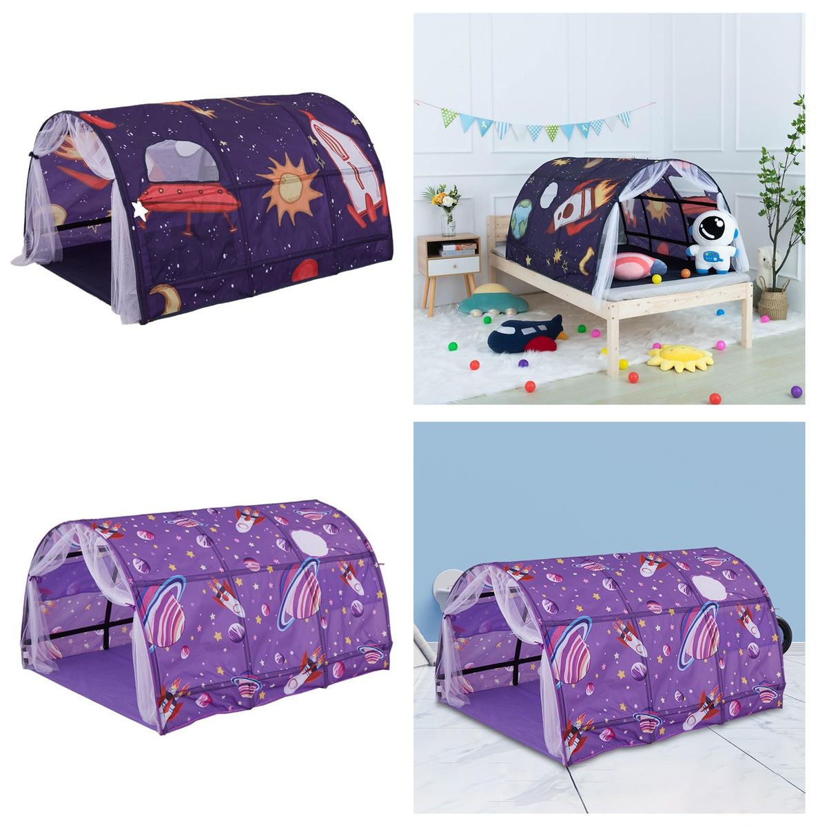 Kids Play Tent Baby Bedroom Furniture Gift Camping Blue