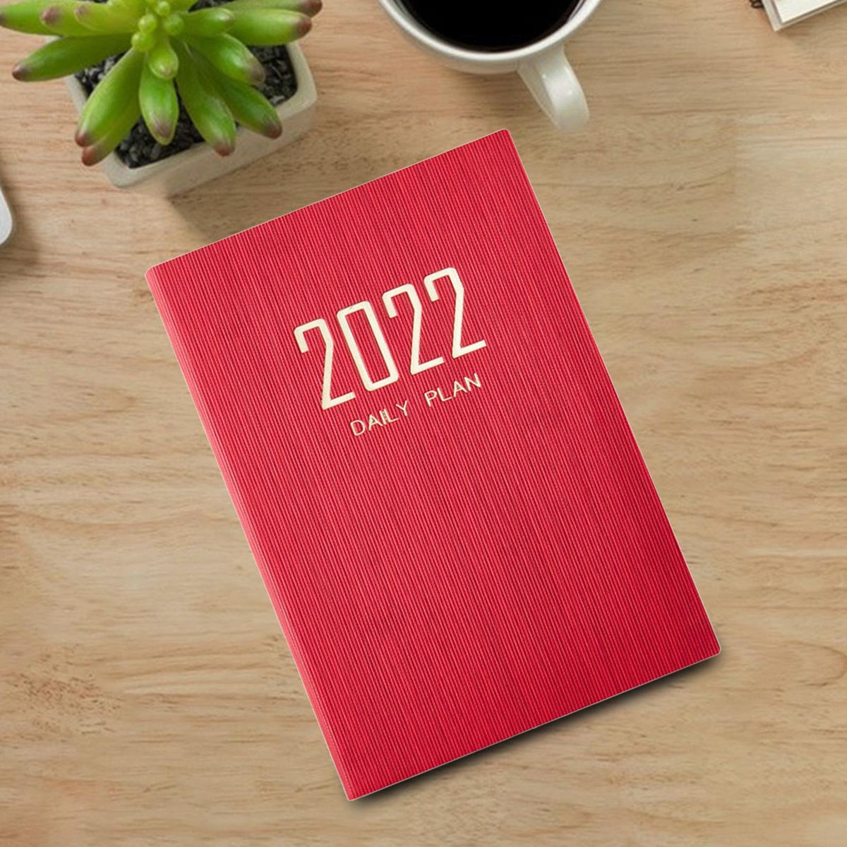 Monthly Notebook Tiger Year W/ 12 Months Time A5 Journal Schedule Red