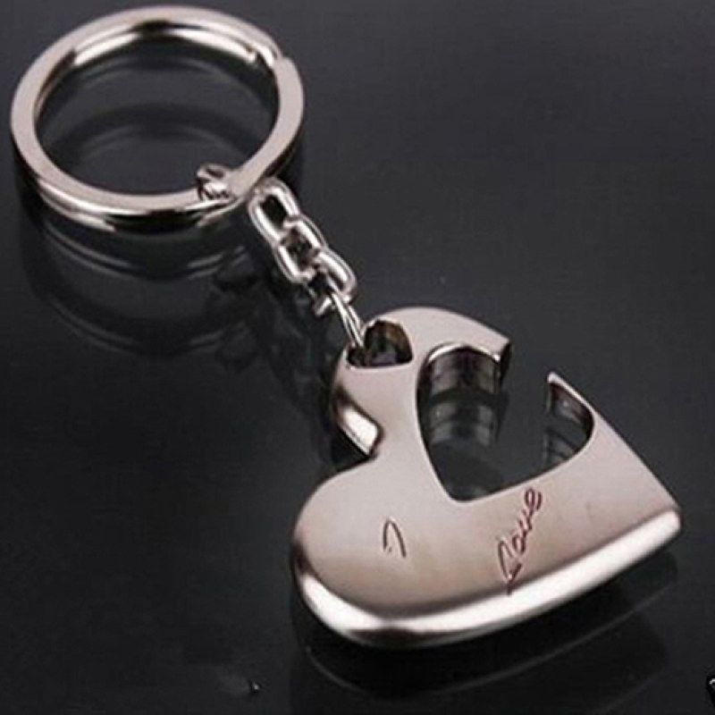 2Pcs/Set Fashion Love You Heart Arrow Couple Keychain Car-