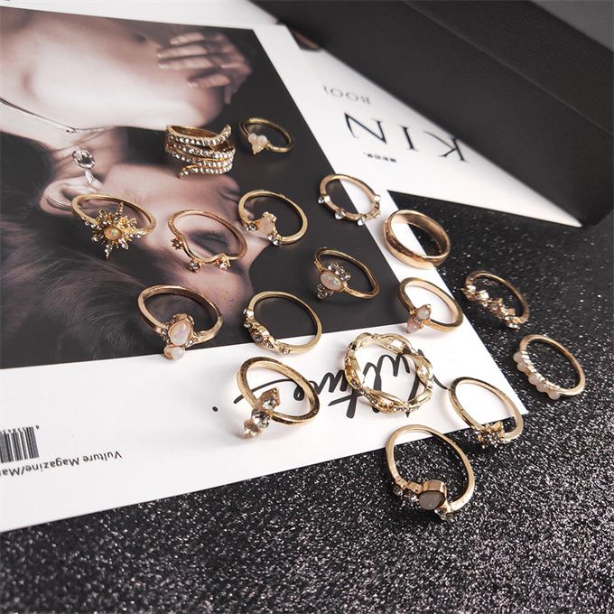 17 In 1 Knuckle Ring Set For Ladies