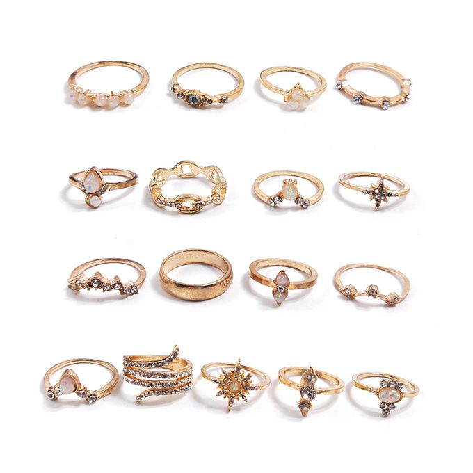 17 In 1 Knuckle Ring Set For Ladies