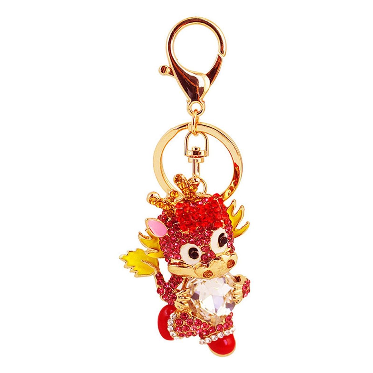 Dragon Shape Keychain Sparkling Dragon Keychain Stylish for Car Dragon