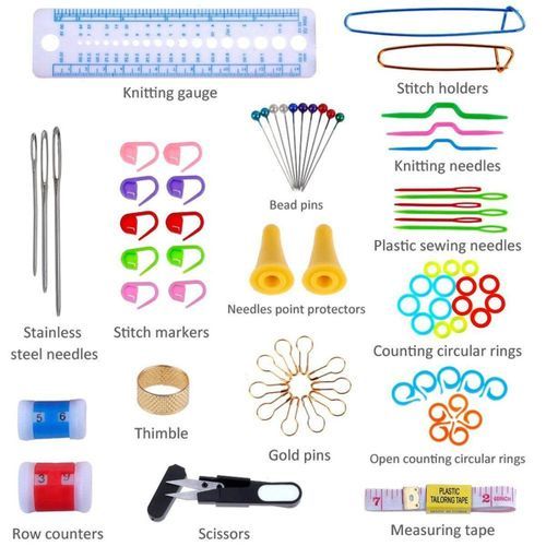 100Pcs/Set Crochet Hooks Knitting Sewing Tools Full Set Knit Stitch Holders Crocheting Tools