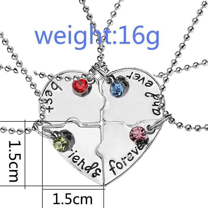 Cross-border European and American good friends Best Friends pendant love lettering four-piece necklace accessories small three piece set