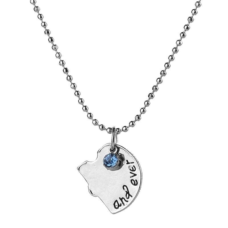 Cross-border European and American good friends Best Friends pendant love lettering four-piece necklace accessories small three piece set