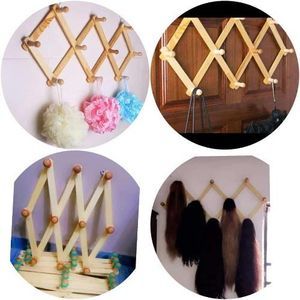 Collapsable Polished Wooden Multipurpose Wall Hanger
