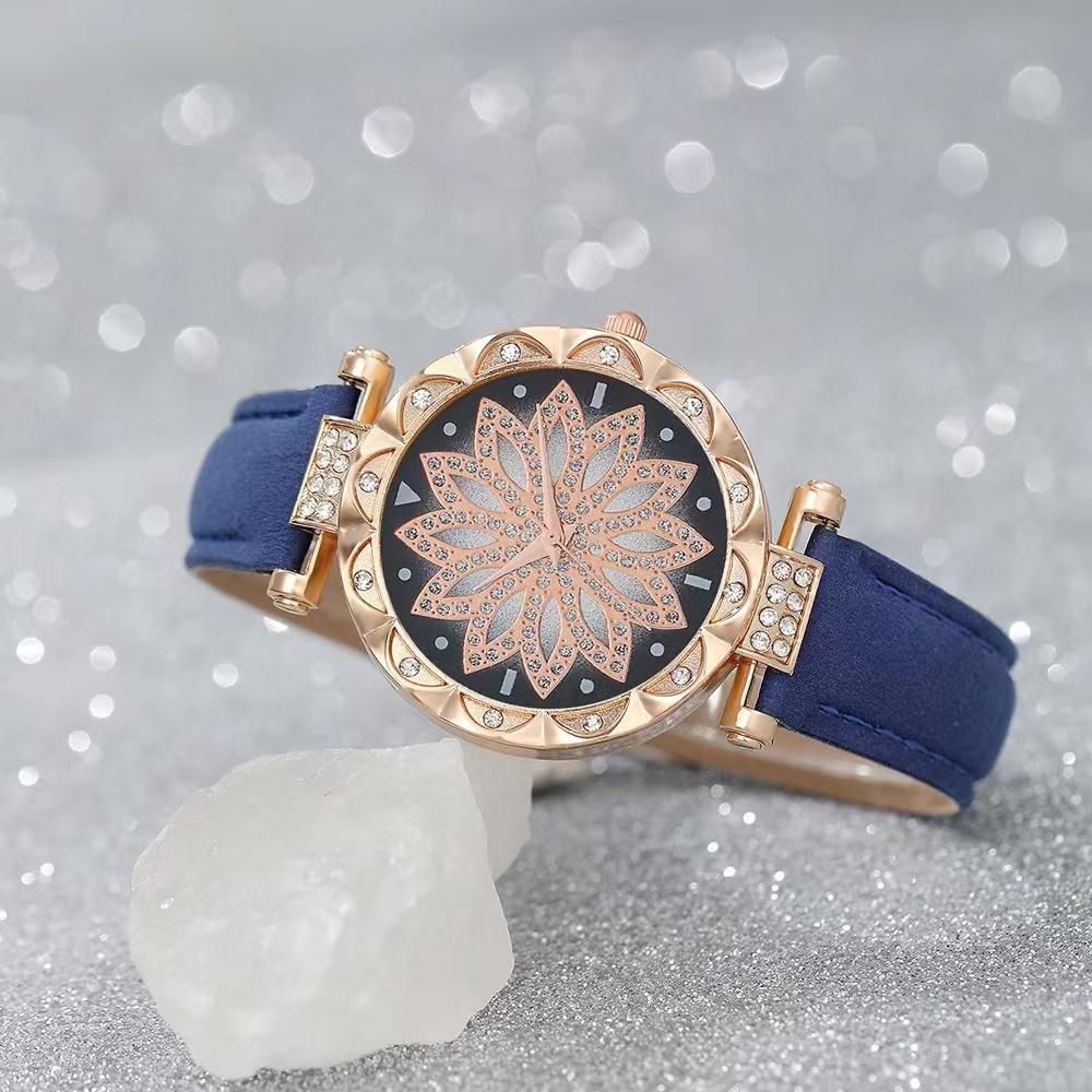 Women's Party Flash Atmospheric Watch + Bracelet 5-piece set