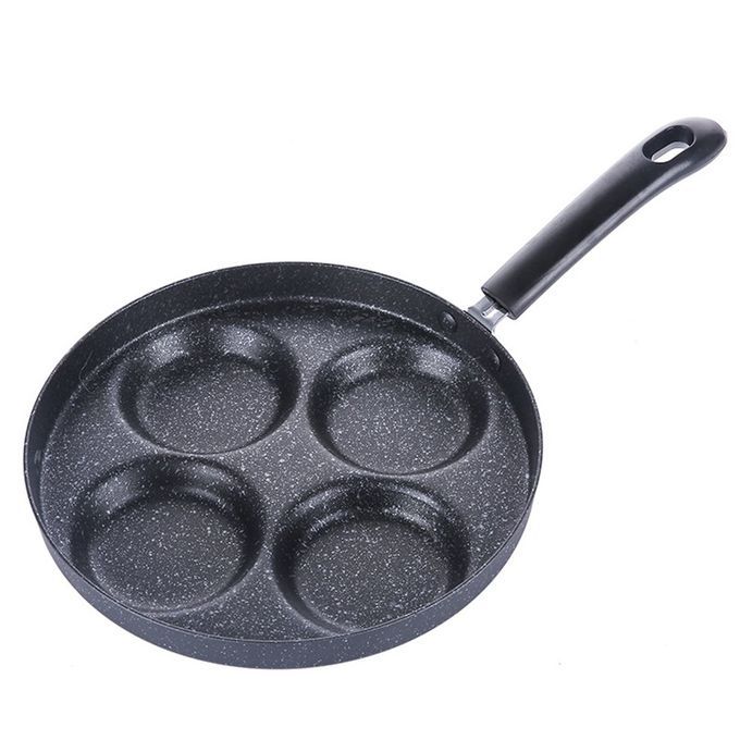 Non-sti K Fried Egg Pan Household Mini Poa Hed Egg Mold Four Holes Frying Pan-bla K