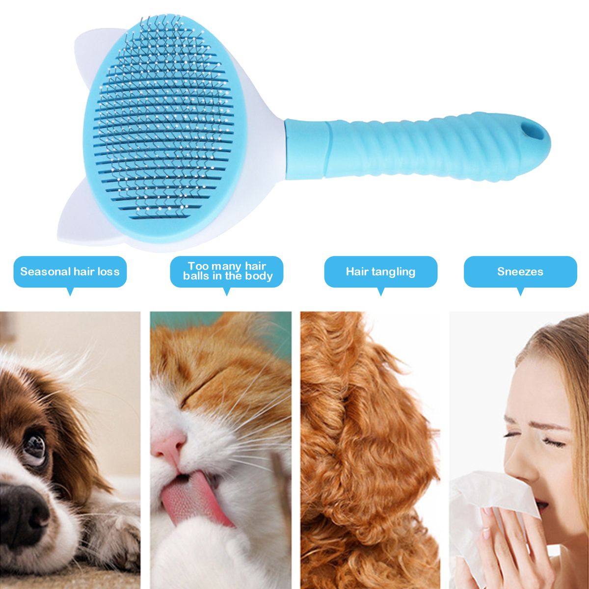 8 PCS Cat-Bathing Bag Set Pet Trimmer Comb Anti-bite