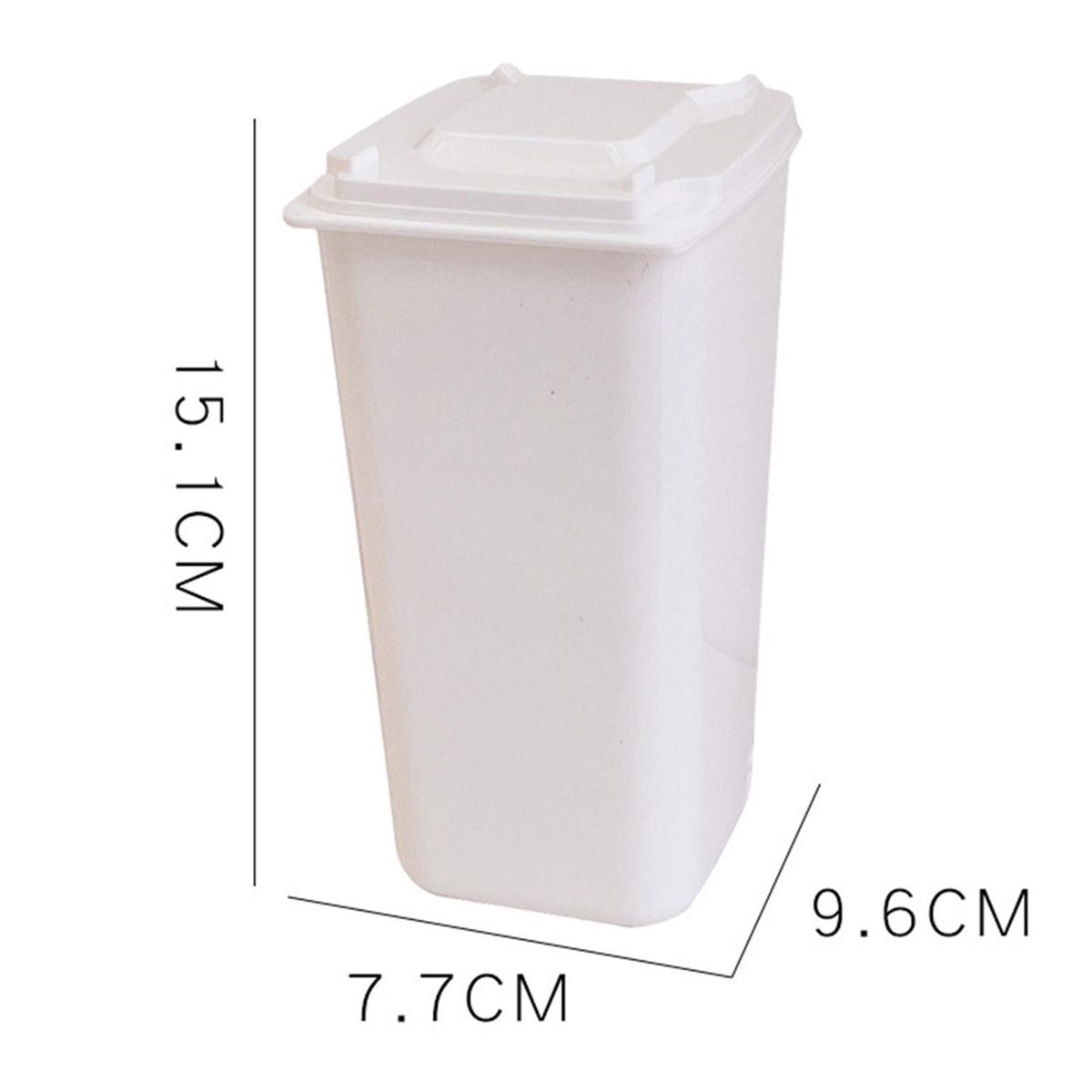 Pen Storage Container Desk Small Trash Can Pencil Case White