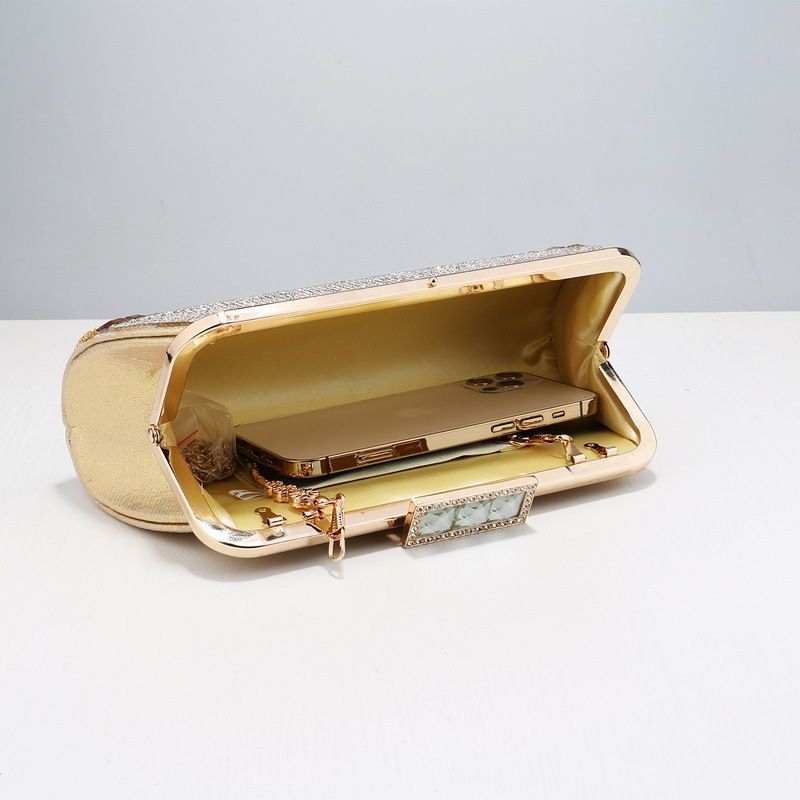 Women Evening Clutch Bag Crystal Rhinestone Wedding Tassel Evening Bag