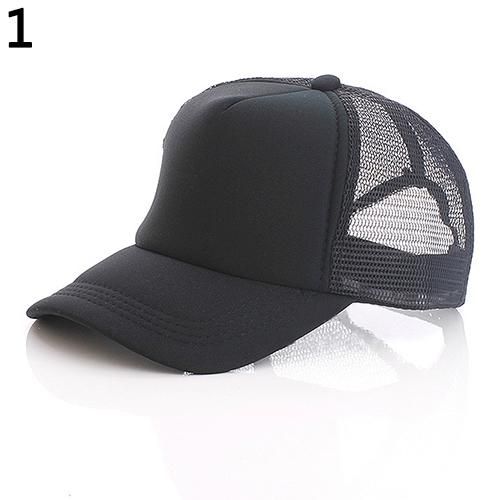 Unisex Attractive Baseball Cap Trucker Mesh Blank-Orange