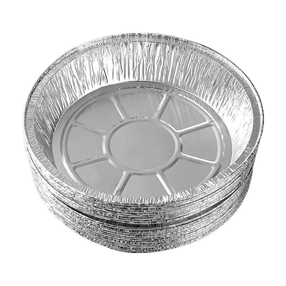 20PCS 8 Inch Disposable Aluminum Foil Plates Round Tin Foil