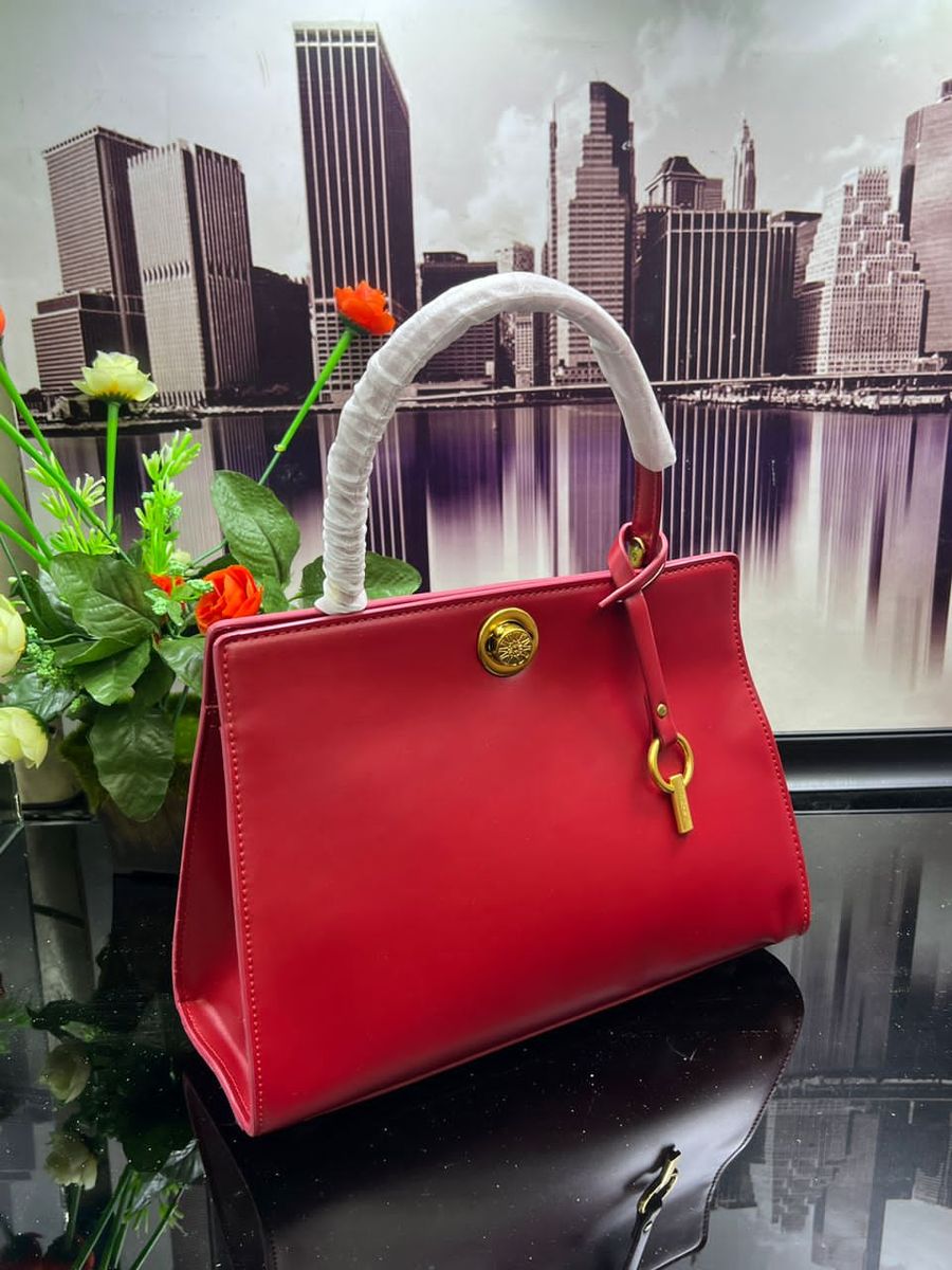 New Leather Texture Women Handbag One Shoulder Diagonal-Red