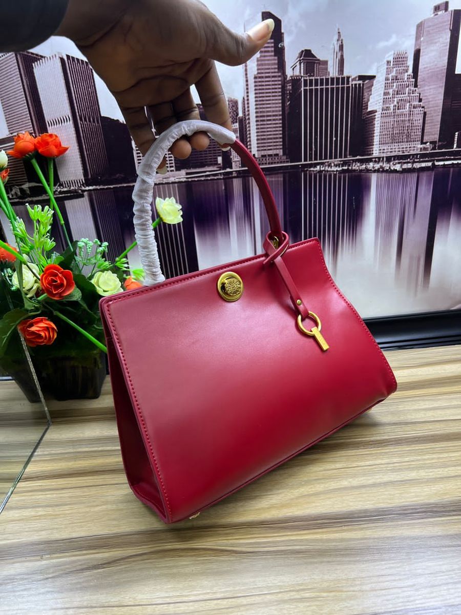 New Leather Texture Women Handbag One Shoulder Diagonal-Red