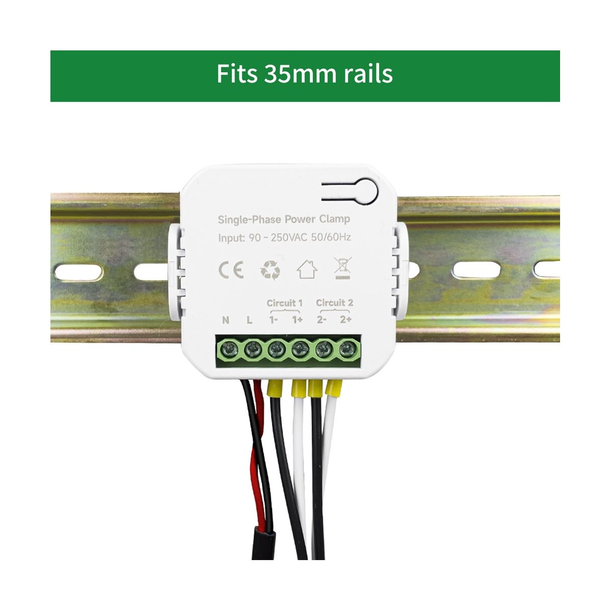 Tuya Smart WiFi Energy Meter 80A with Current Transformer Clamp KWh Power Monitor Electricity Statistics 90- 250V2CT