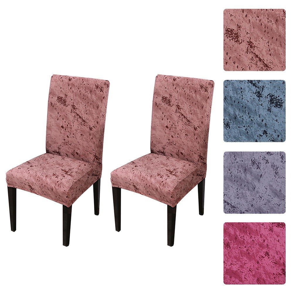 2pcs Printed Chair Cover Soft Milk Silk Home Seat Protector