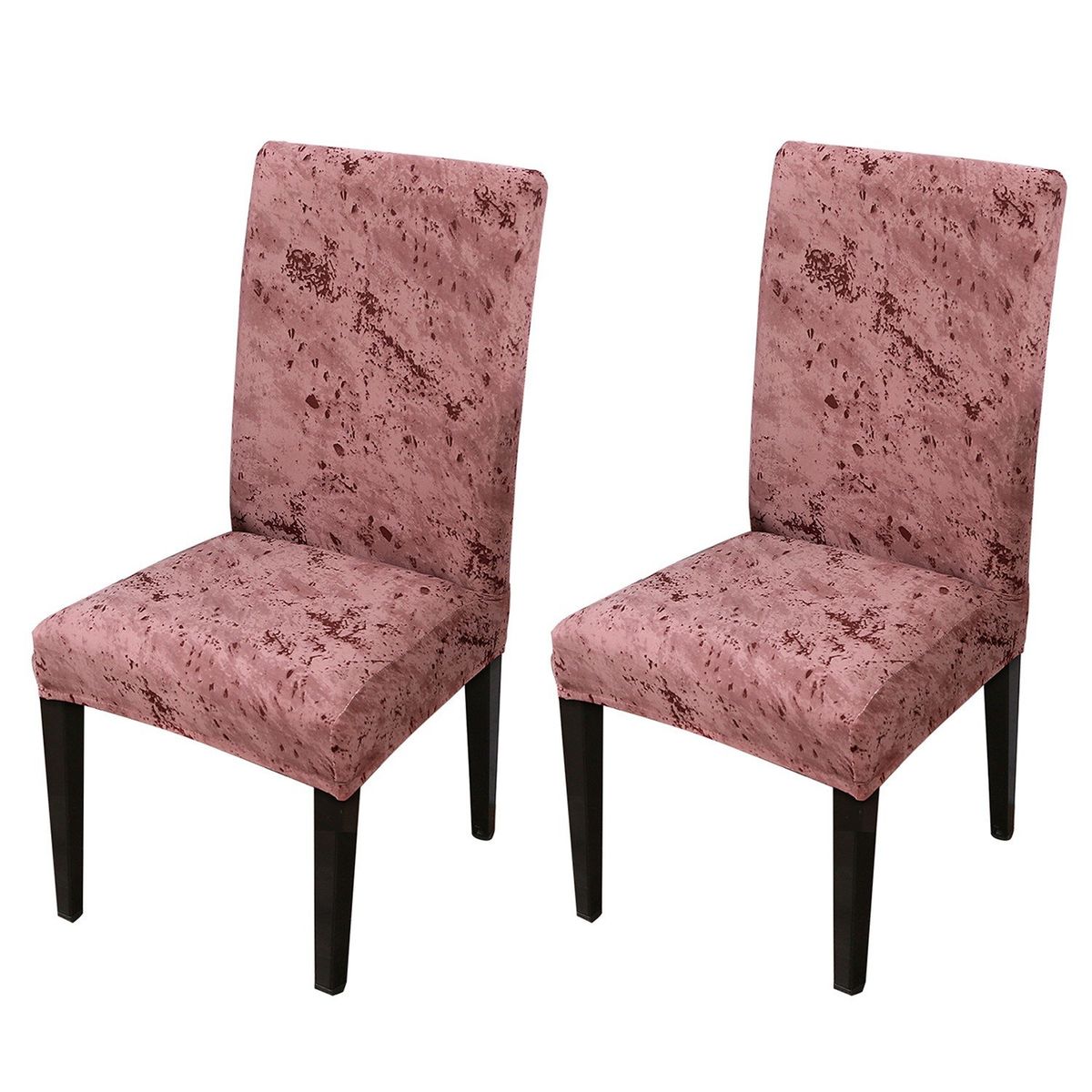 2pcs Printed Chair Cover Soft Milk Silk Home Seat Protector