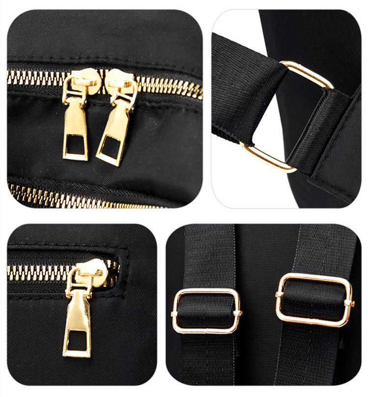 Ladies Top Backpack Bags School Waterproof Travel Shoulder Black
